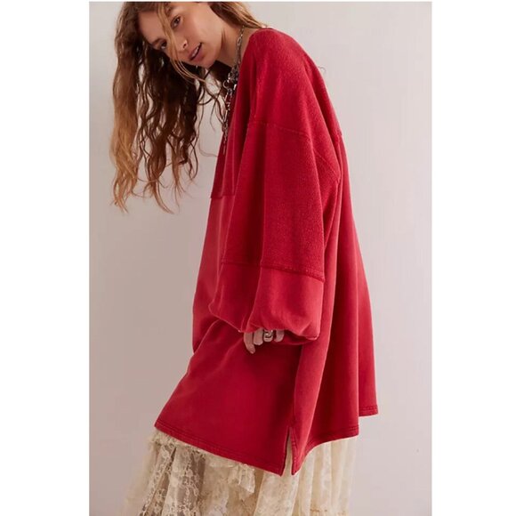 Free People "We The Free" Coastal Solid Crew Oversized Ribbed Dress - Picture 3 of 7